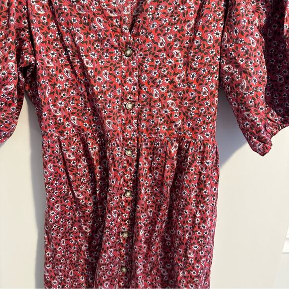 Xirena Pink Floral Button Front Maxi Dress XS - Picture 8 of 11